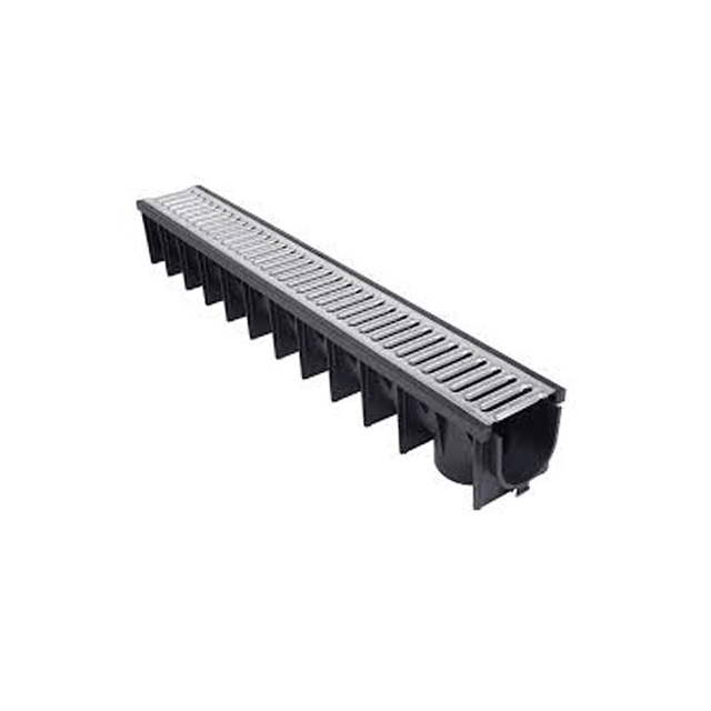 Polypropylene  channel with galvanzied steed grating 