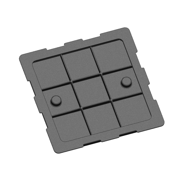 Solid Top Manhole Cover Double Seal B/C Square