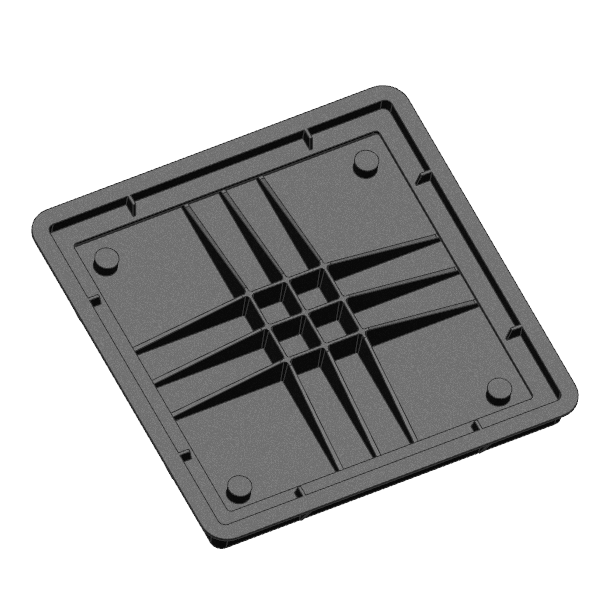 Solid Top Manhole Cover Double Seal D400 Square