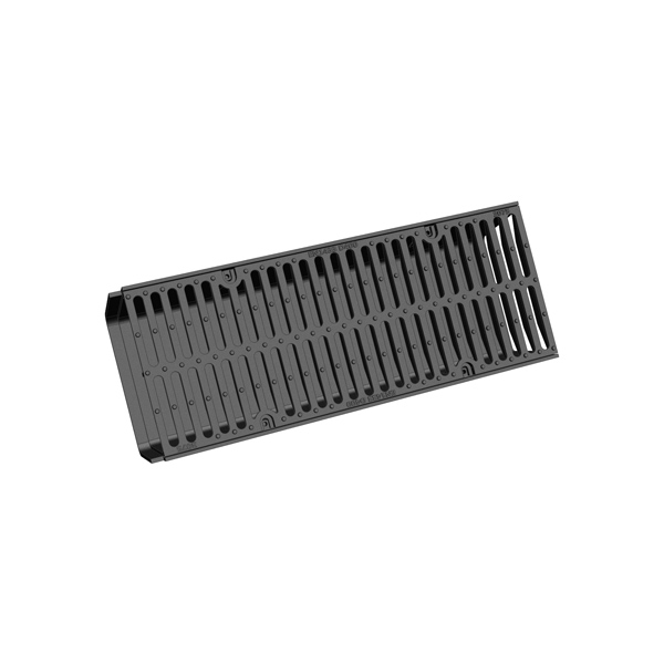Iron casting channel with casting grating